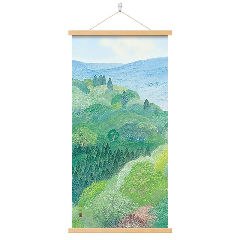 野地美树子日式原木风客厅装饰画