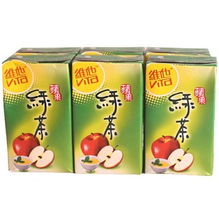 中国香港夏日清凉饮料 维他Vita绿茶苹果味 维他茶饮品250ml*6盒