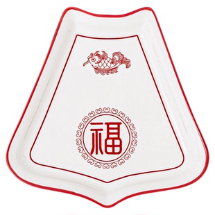 新中式扇形拼盘餐具组合过年陶瓷碗碟套装中国风碗盘家庭团圆摆盘