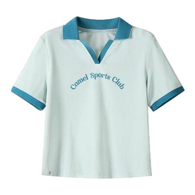 骆驼冰感防晒运动polo衫短袖