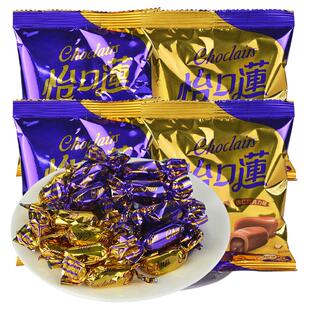 怡口莲夹心太妃糖结婚庆喜糖批发巧克力味零食婚庆散装糖果零食