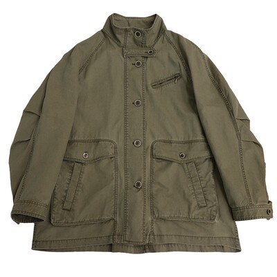 100棉VTG廓形立领工装夹克外套