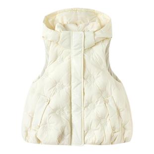 【premium】巴拉巴拉高端线冬季鹅绒服女童连帽保暖俏皮羽绒马甲