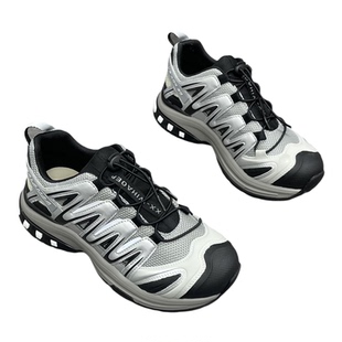 真皮厚底老爹鞋女2026年春新款百搭圆头系带休闲运动鞋户外登山鞋