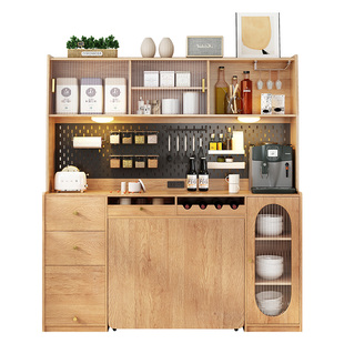 形影家具餐边柜折叠餐桌一体日式伸缩隐藏小户型家用隐形带桌柜子