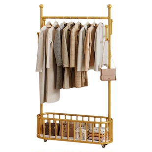 安居客挂衣架落地卧室家用立式衣帽架放脱下的衣服可移动收纳神器