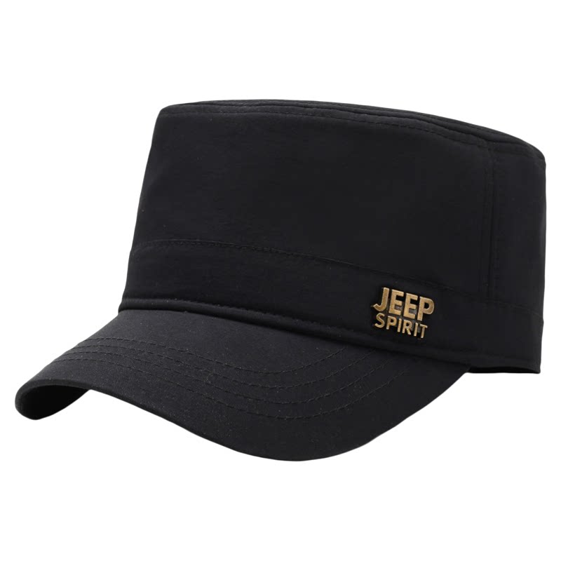 JEEP秋冬加绒保暖防风平顶帽男
