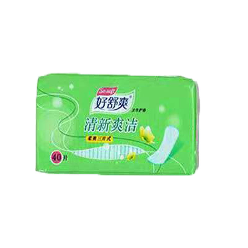 好舒爽护垫网面女日用40片超薄学生姨妈巾日夜组合155mm卫生护垫
