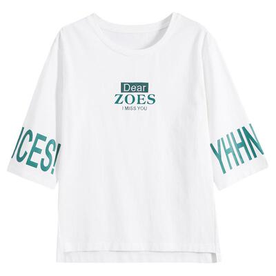 宽松七分袖t恤女春秋薄款