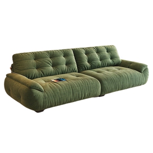 云朵沙发布艺沙发中古风客厅小户型奶油风雪尼尔免拆洗太空云沙发