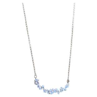 不规则紫藤花锆石项链女夏季轻奢高级感锁骨链2025新款配裙子配饰