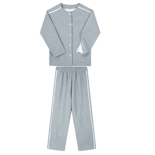 秋冬男女拉链易穿脱全开骨折病人护理服针灸瘫痪透析卧床老人睡衣