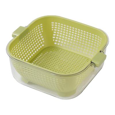 双层洗菜盆沥水篮套装厨房客厅家用洗水果盘简约塑料淘菜菜篮子