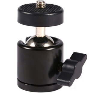 金属迷你球型万向转接相机配件三脚架手机底座1/4螺丝接口小云台