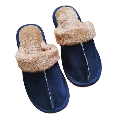 2024日单棉拖鞋秋冬女款麂皮绒毛绒家居地板防滑防水静音保暖拖鞋