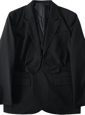 PINLI品立男纯色假两件西服外套