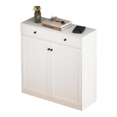 家用钢制简约鞋柜门口落地多层阳台卧室门后防尘鞋架收纳储物柜子