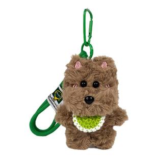 小红书同款毛绒西高地小狗包挂件手工钩织迷你围兜口水巾狗狗玩偶