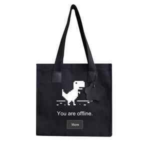 谷歌IT狂人github程序猿员补习袋子帆布包男士手提包学生单肩书包