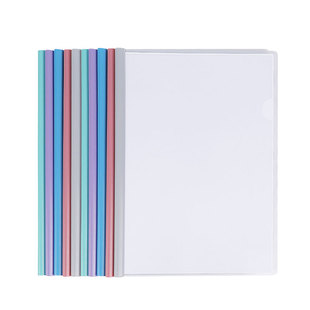 透明水滴杆a4文件夹抽杆夹拉杆夹书皮学生文具本夹卷子试卷收纳报告夹办公用品塑料夹分类夹子插页三角翻页