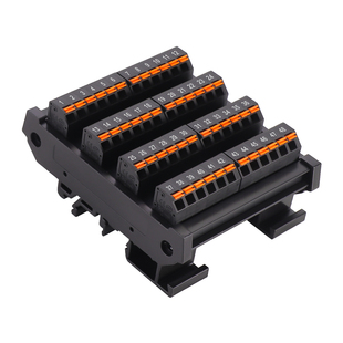 恩爵ECTB分线端子台10A24点42点48点84点PLC信号转接接线排导轨式