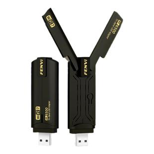 FENVi usb无线网卡免驱动WiFi7网卡三频千兆6500M网卡大功率穿墙王电竞游戏直播台式笔记本电脑wifi接收器