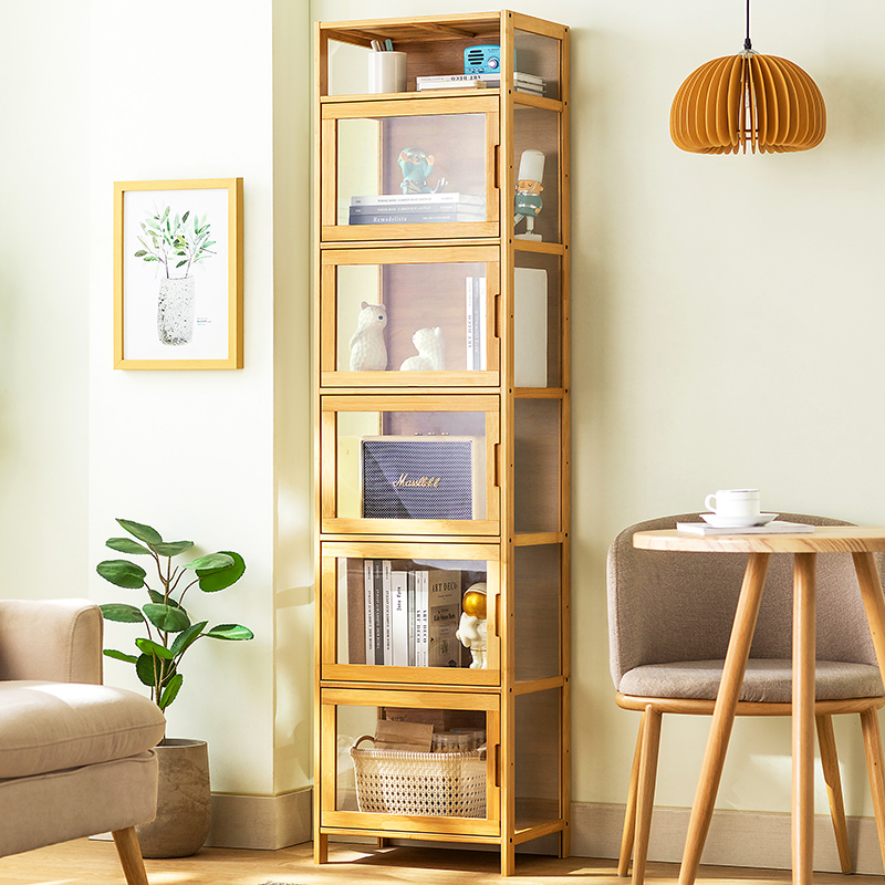 书架置物架落地书柜子儿童简易客厅家用收纳柜卧室储物柜实木多层