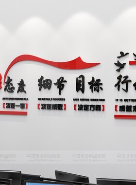 目标行动公司会议室办公室教室激励墙贴亚克力立体装饰亚克力墙贴