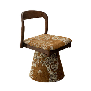 复古风可旋转梳妆椅化妆凳卧室化妆间梳妆台美容院轻奢中古小围椅