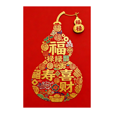 爱阁十字绣福禄寿喜财