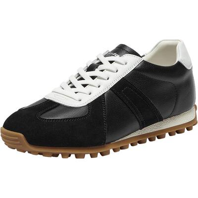 Bata休闲鞋女2026春季新款牛皮通勤复古德训百搭运动鞋W5087AM6