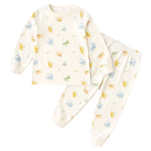 嘟嘟家儿童保暖内衣宝宝红色秋衣套装纯棉秋冬款男童秋裤女童睡衣