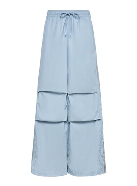 adidas阿迪达斯三叶草降落伞裤女抽绳收口宽松运动梭织长裤LF2350