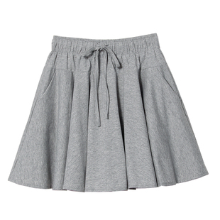 春夏新款白色半身裙不规则错层法式小短裙拍照显瘦蓬蓬裙高腰伞裙