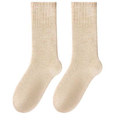 加厚蓄热超暖羊毛雪地中筒袜