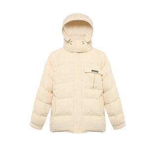 Masion Wester2025年冬季新品时尚羽绒服保暖奶黄色廓形羽绒外套