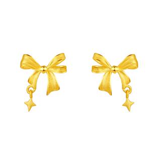 周六福黄金耳钉女星梦心甜酷少女系列足金计价送女友妇女节礼物