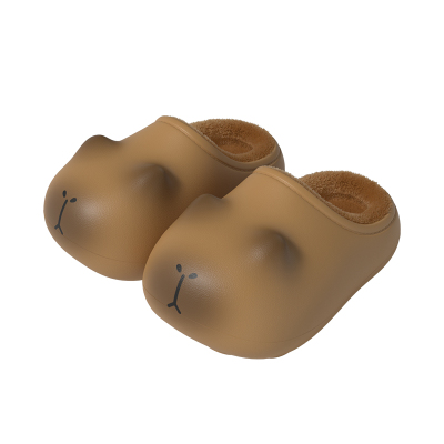 babycrayon棉拖鞋男童冬季卡皮