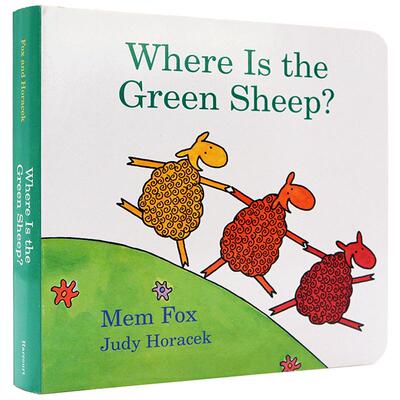 Where Is the Green Sheep 绿绵羊在哪里英文绘本吴敏兰低幼儿童英语绘本Mem Fox纸板书Judy Horacek绿色小羊在哪里英文原版书籍