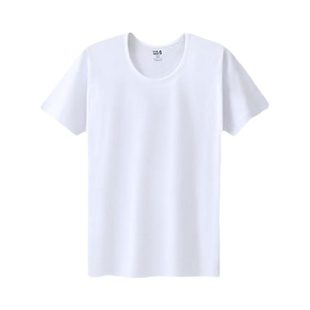 上海菊花牌男士中老年人爸爸T恤全棉纯棉短袖老头汗衫宽松文化衫