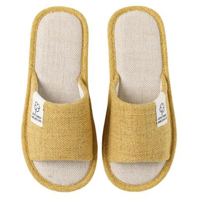 10双亚麻拖鞋居家室内待客软底