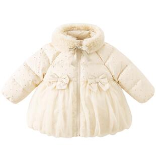 【抗菌绒】戴维贝拉儿童羽绒服新款冬装女童宝宝三防羽绒外套童装