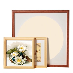 画框装裱国画相框挂墙书法字画正方形钻石十字绣木质外框架定制