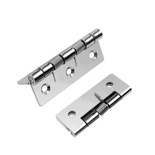 不锈钢弹簧合页自动回弹关闭门器带扭簧五金小型迷你折叠铰链大全