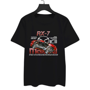 Mazda马自达RX7性能车MX-5改装跑车纯棉短袖T恤衫男女半袖上衣服