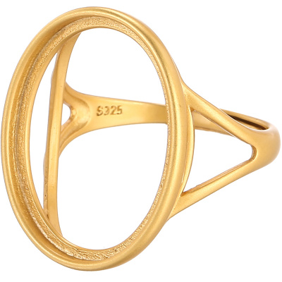 戒指空托男女椭圆致闺蜜日韩简约