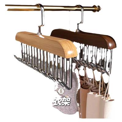 木质吊带衣架多功能家用挂衣