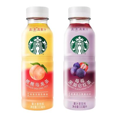 星巴克桃桃乌龙果汁茶饮料330ml