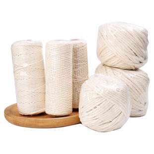 奶白色棉绳1-6mm 棉线绳手工diy合股棉绳挂毯编织 捕梦网编制绳