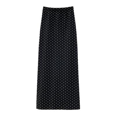 骊枥半身裙直筒裙波点显瘦中长款